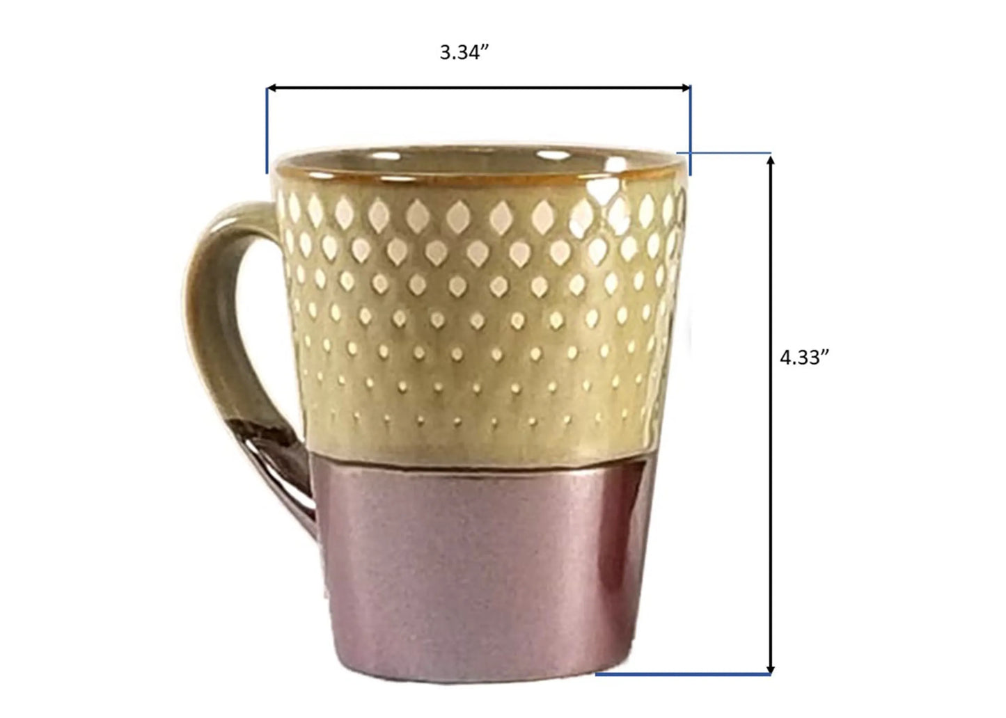 Marcelle Reactive Glaze Stoneware Mug Set — Set of 4