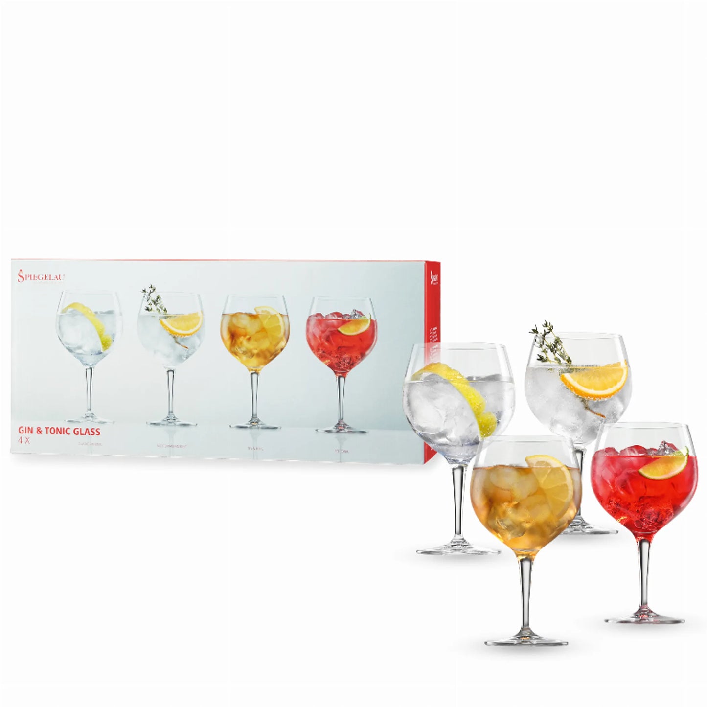 Spiegelau Gin & Tonic Glasses — Set of 4 | 21oz Dishwasher Safe Crystal G&T Glasses