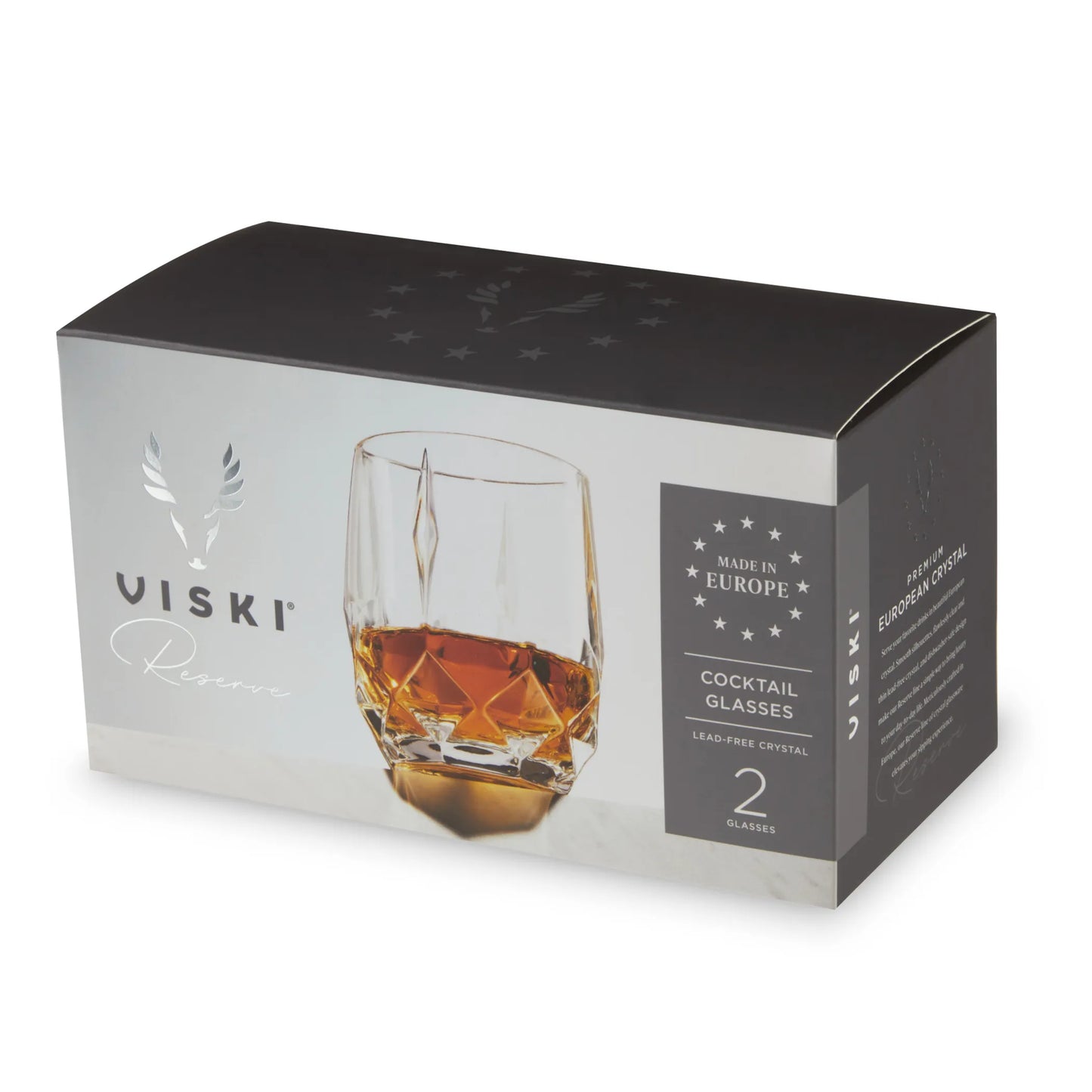 Reserve Bruno Crystal Cocktail Glasses by Viski - Set of 2