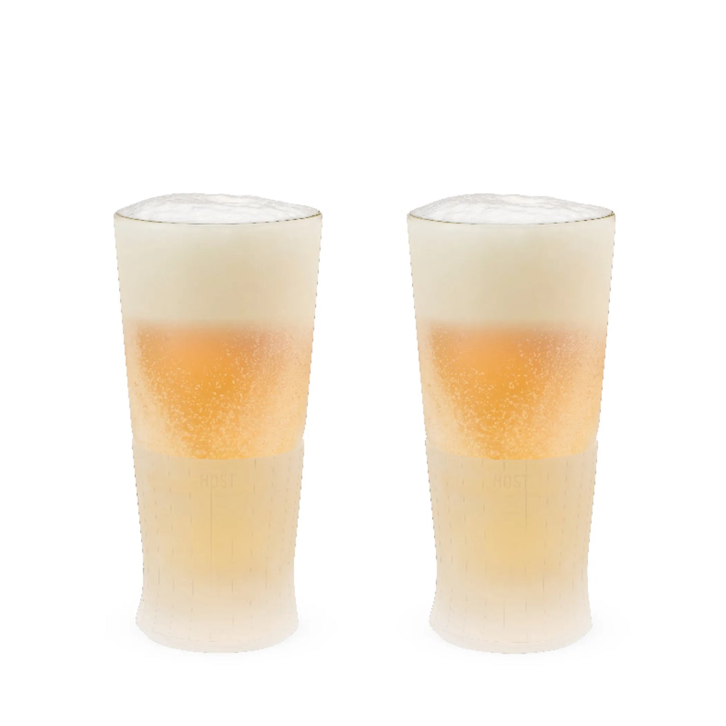 Glass Freeze Beer Glass By Host - Set of 2