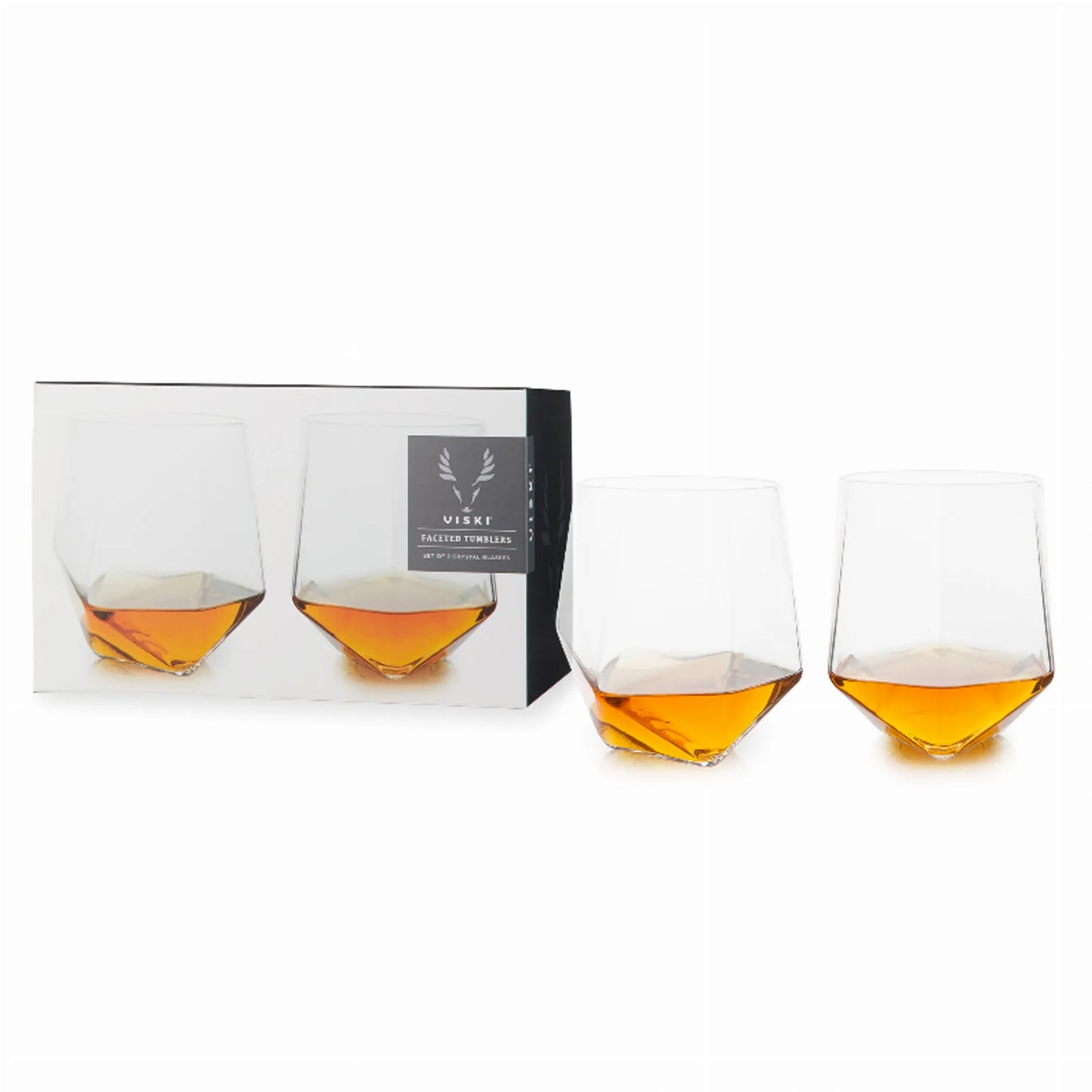 Faceted Crystal Tumblers By Viski - Set of 2