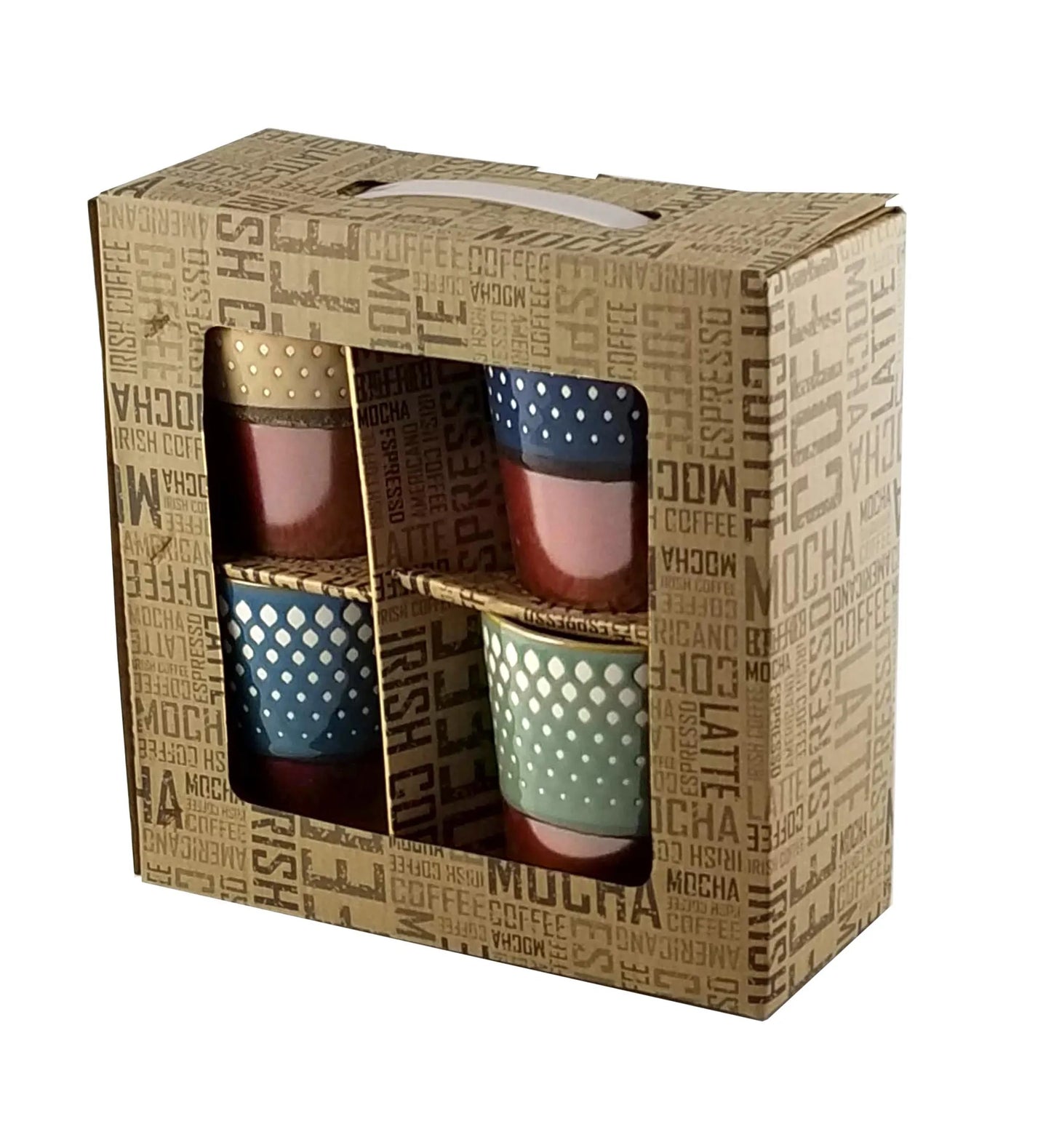 Marcelle Reactive Glaze Stoneware Mug Set — Set of 4