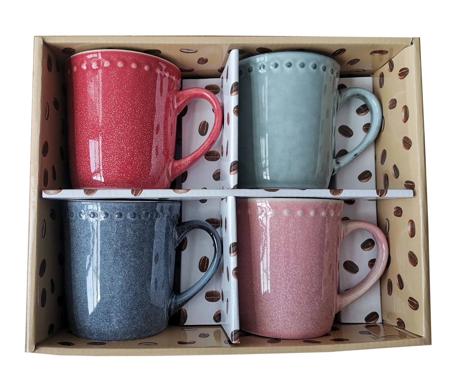 Marcelle Reactive Glaze Mug Set — Set of 4, 16 oz