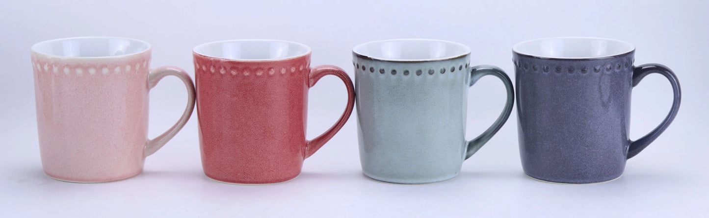 Marcelle Reactive Glaze Mug Set — Set of 4, 16 oz