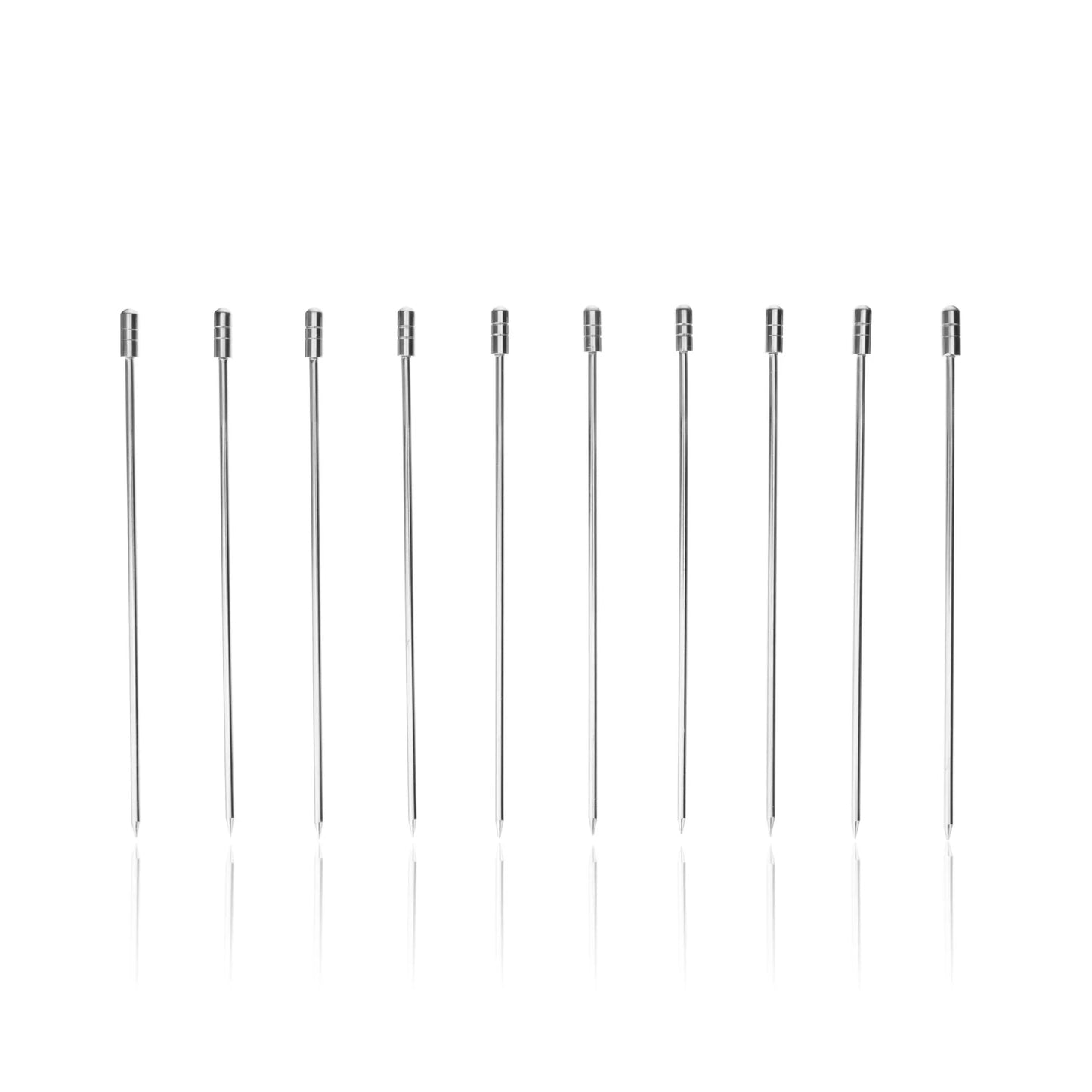 Stainless Steel Cocktail Picks, Set of 10 by Savoy