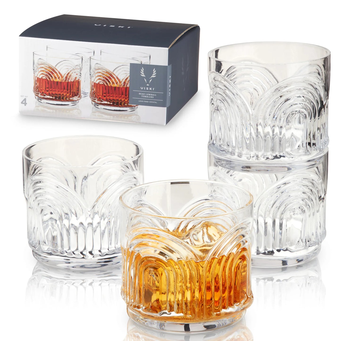 Beau Lowball Tumblers by Viski - Set of 4