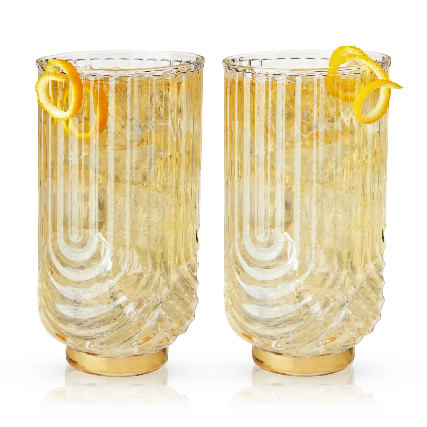 Gatsby Highball Glasses by Viski - Set of 2