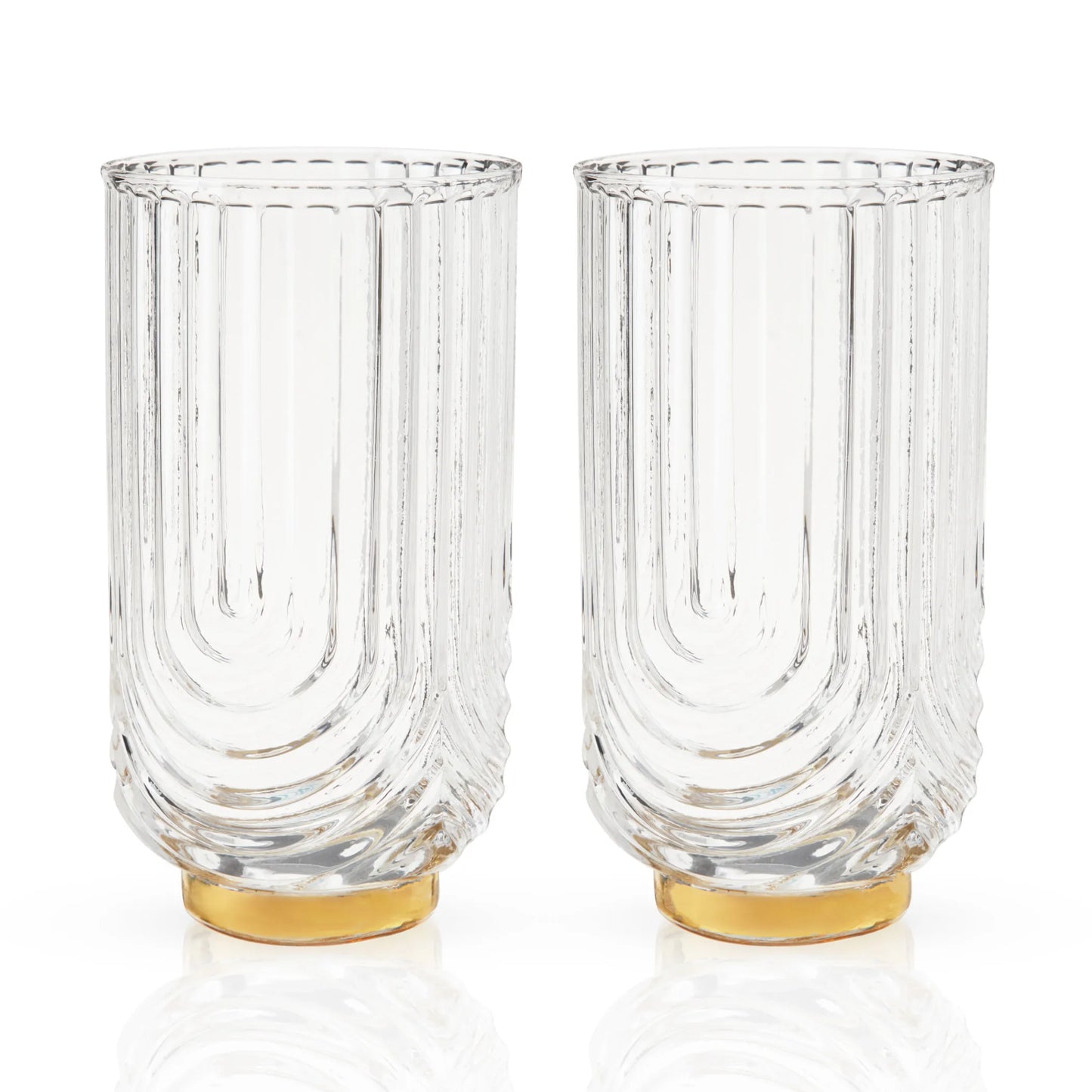 Gatsby Highball Glasses by Viski - Set of 2