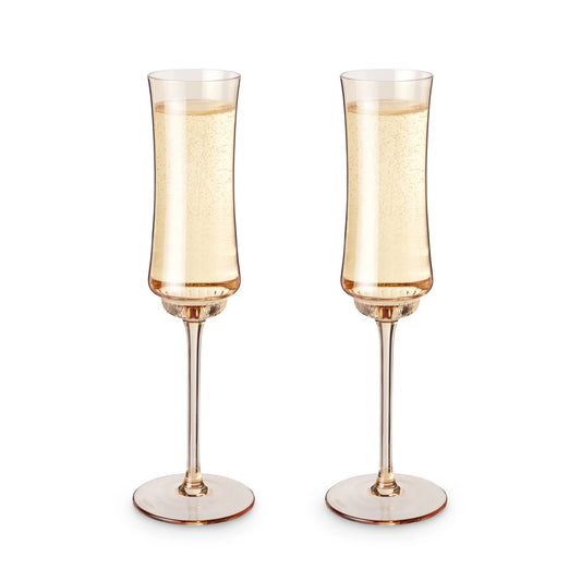 Tulip Champagne Flute in Amber by Twine Living