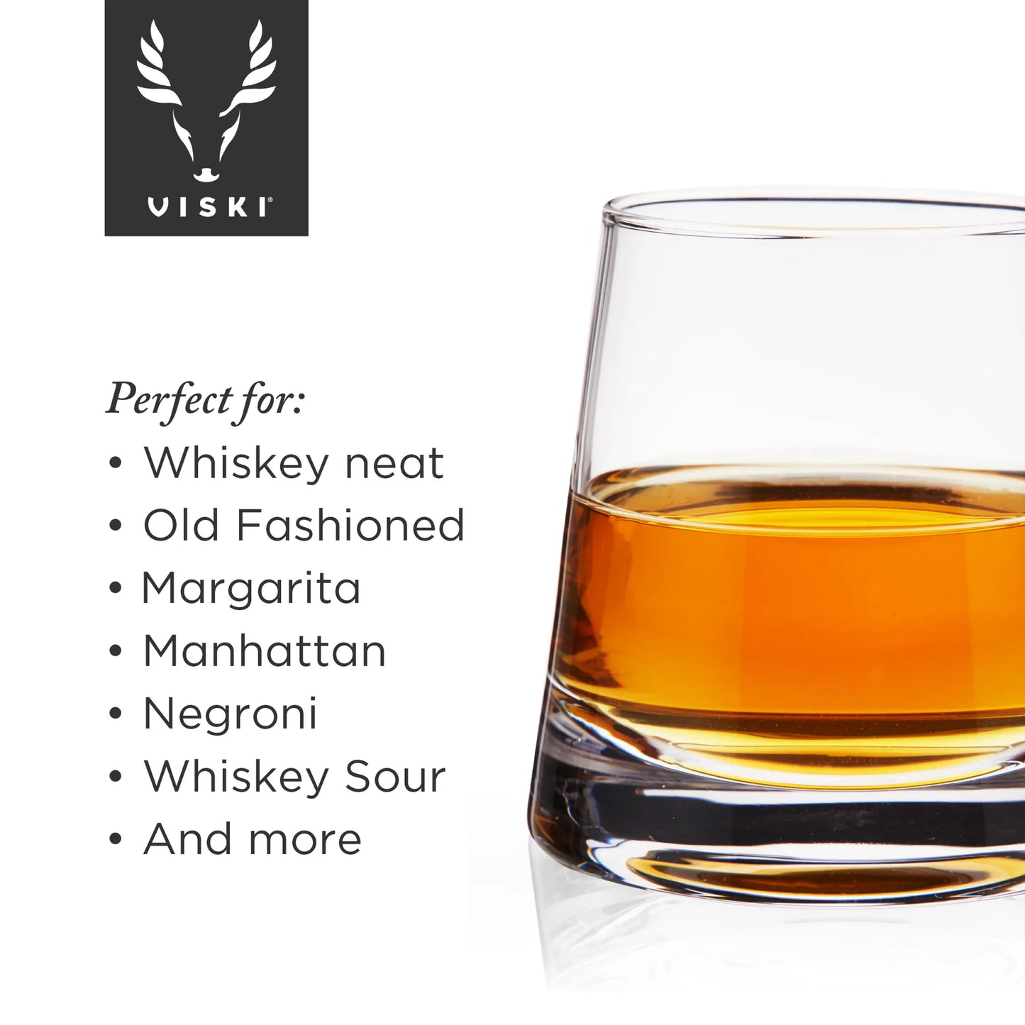 Burke Whiskey Glasses by Viski - Set of 2