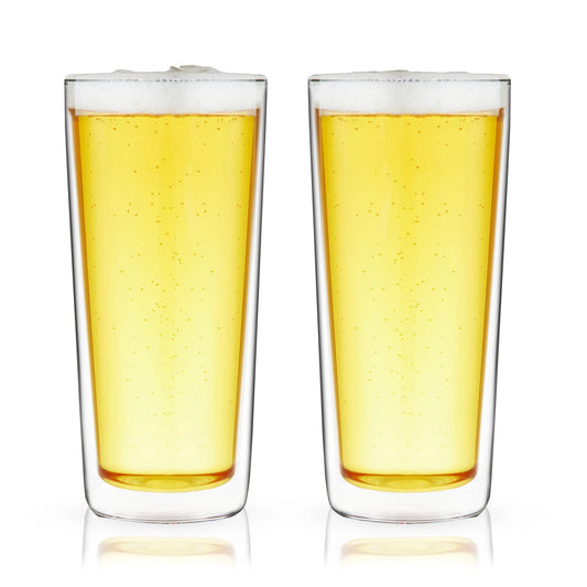 Double Walled Pint Glasses by True - Set of 2