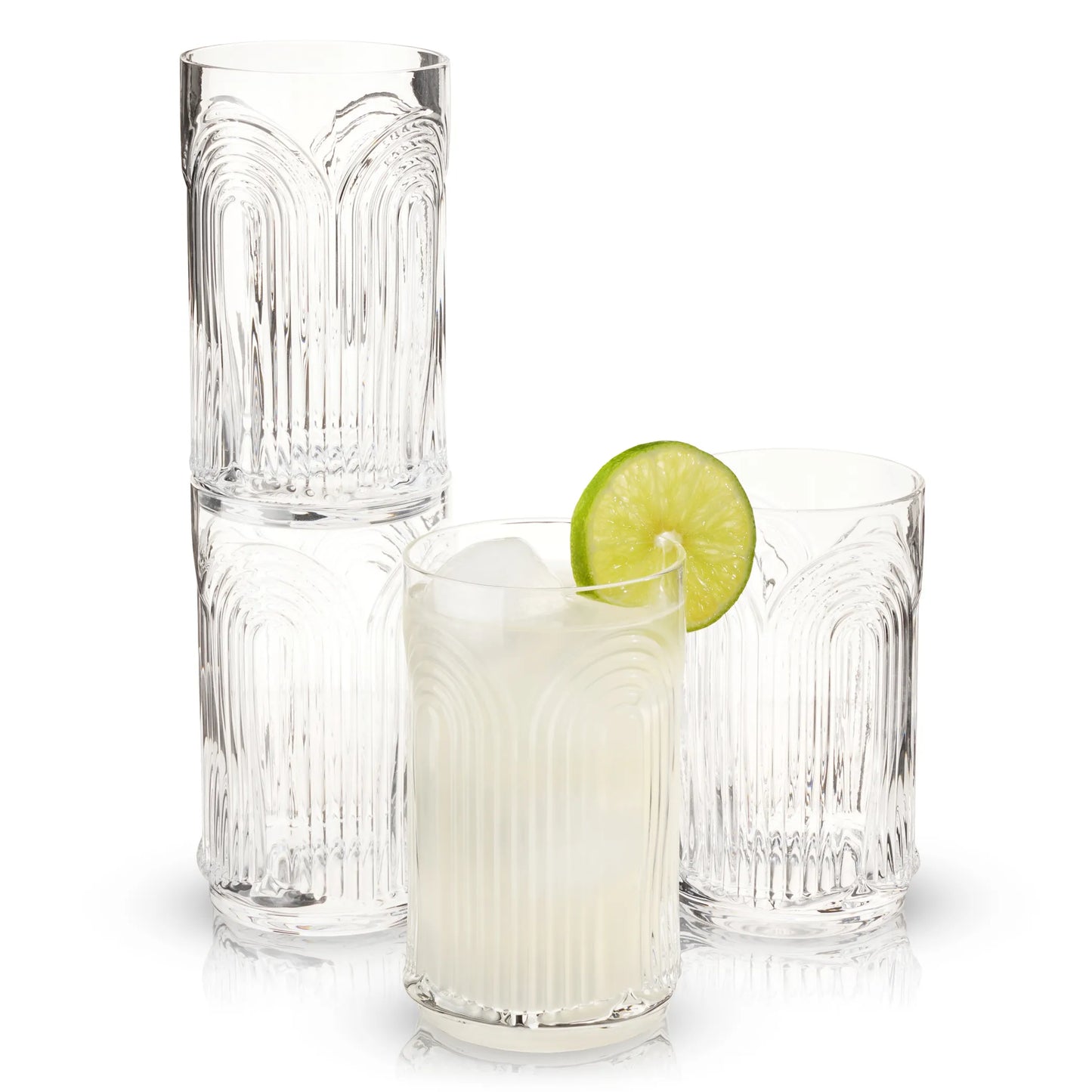Beau Highball Glasses by Viski - Set of 4