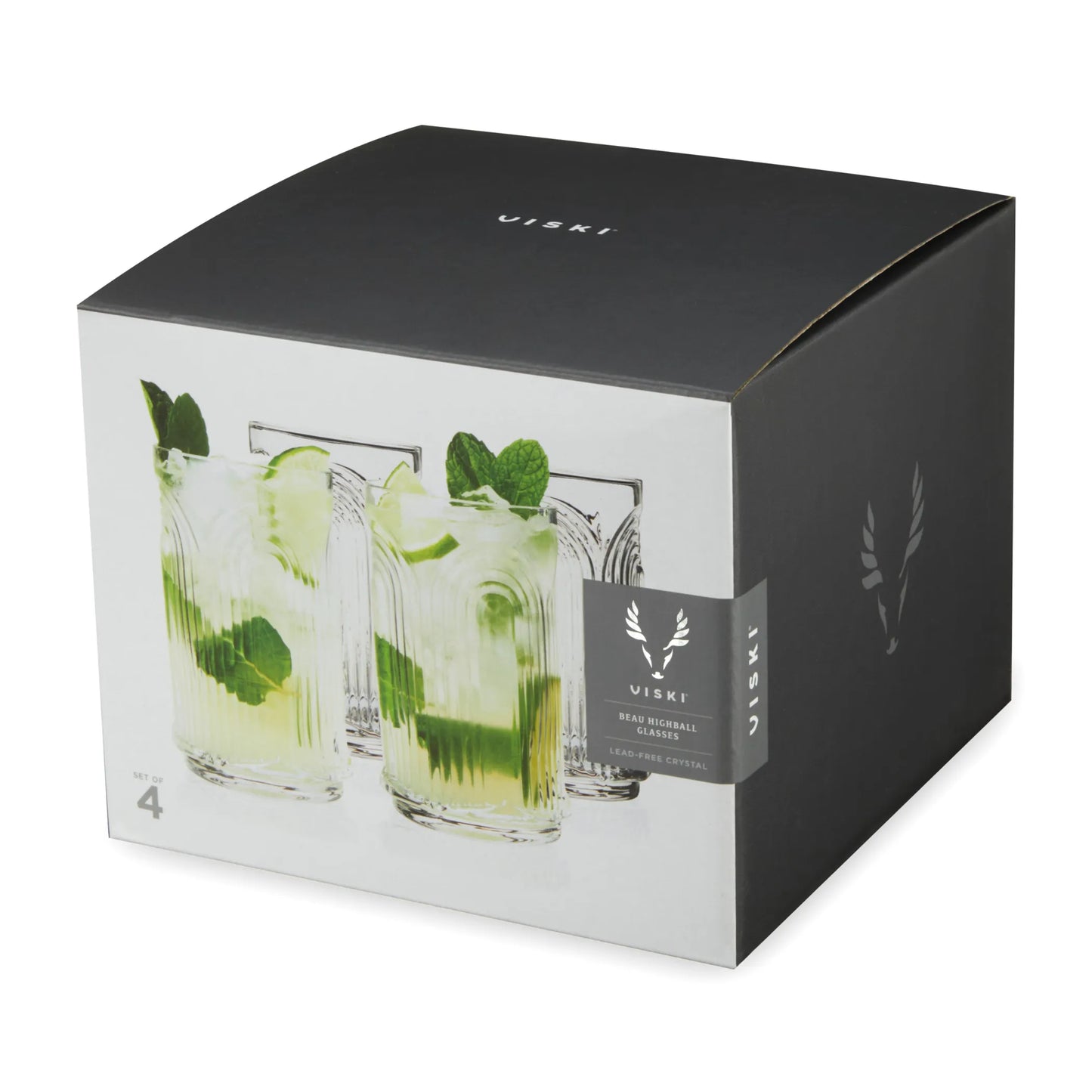 Beau Highball Glasses by Viski - Set of 4