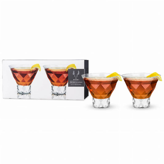 Gem Crystal Martini Glasses By Viski - Set of 2