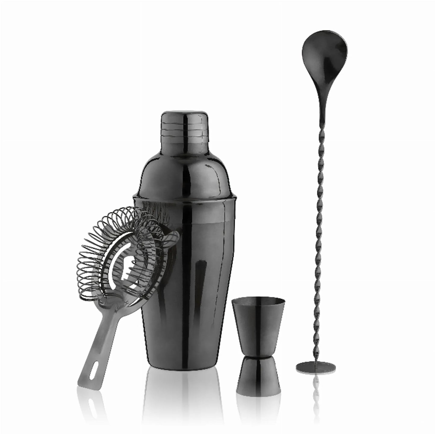 Gunmetal Black Barware Set by True | Complete Home Bar Tool Set