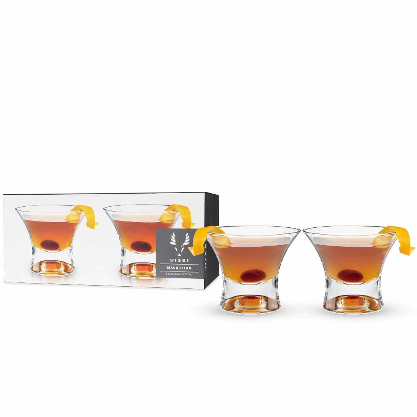 Crystal Manhattan Glasses By Viski - Set of 2