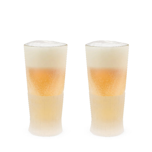 Glass Freeze Beer Glass By Host - Set of 2