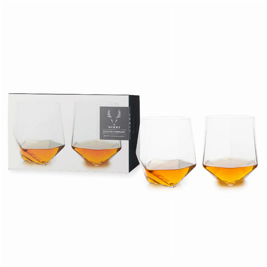 Faceted Crystal Tumblers By Viski - Set of 2